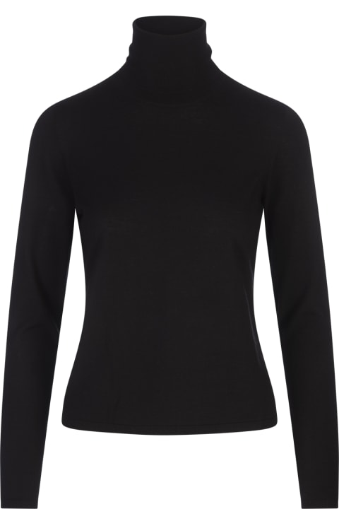 Max Mara سترات لـ السيدات Max Mara Black Adda Turtleneck Sweater