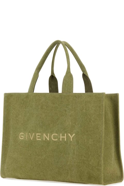 Givenchy Totes for Women Givenchy Khaki Canvas Givenchy Shopping Bag