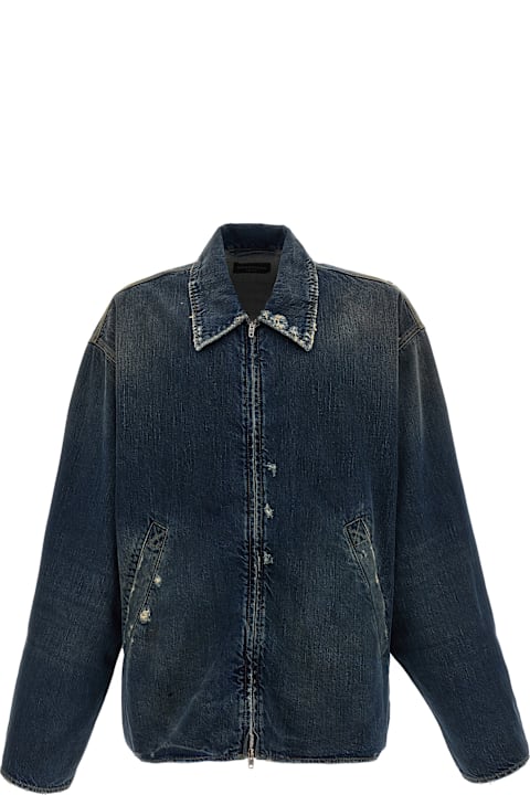 Balenciaga Coats & Jackets for Men Balenciaga Denim Jacket With Used Effect