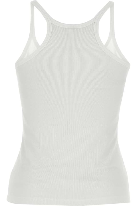 Totême Topwear for Women Totême White Stretch Cotton Tank Top