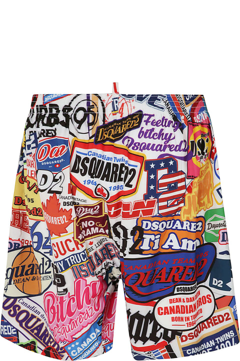 Dsquared2 Sale for Men Dsquared2 All-over Logo Printed Shorts
