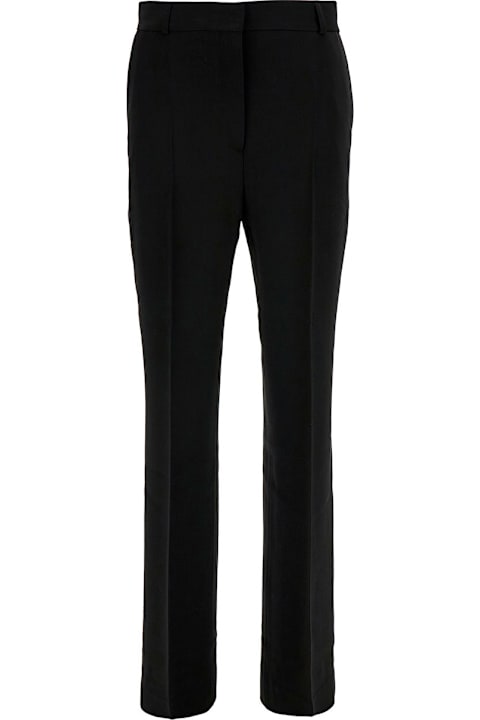 Totême for Women Totême Black Flared Tailored Pants In Viscose Blend Woman