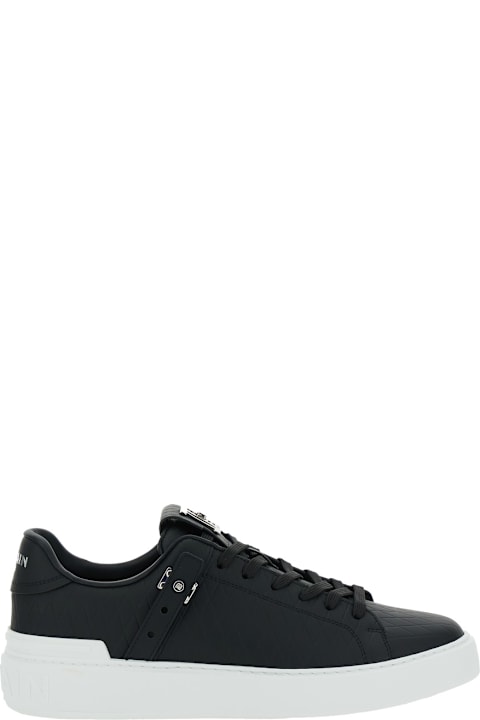 Homeware Balmain B-court B-buzz-grid Embossed Calfskin