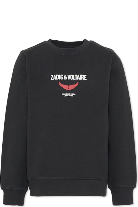 Homeware Zadig & Voltaire Black Sweatshirt For Kids With Logo