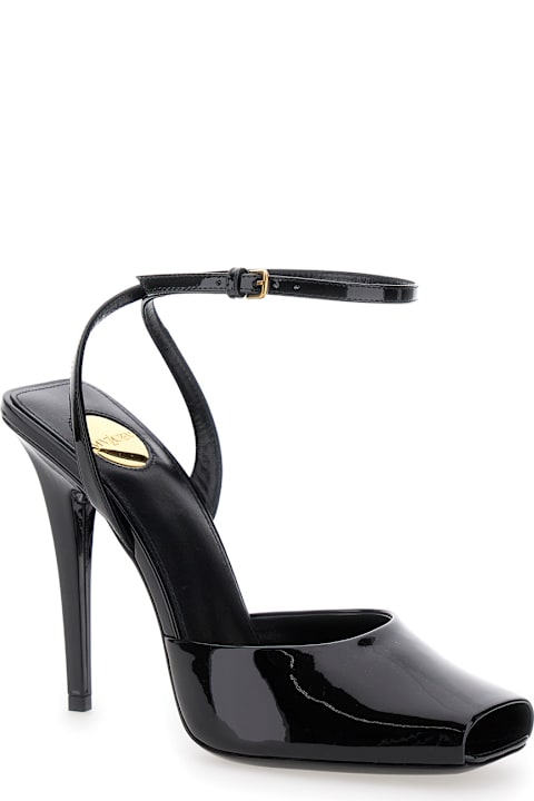 New Season Shoes for Women Saint Laurent 'le Scandale' Black Pumps With Ankle Strap In Patent Leather Woman