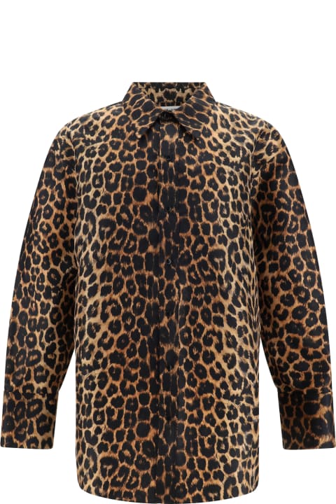 Saint Laurent Clothing for Men Saint Laurent Leopard Print Taffeta Shirt