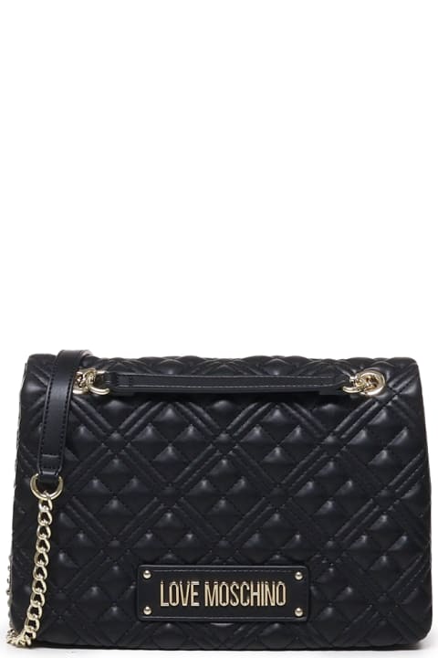 Fashion for Women Love Moschino Quilted Bag With Logo Plaque