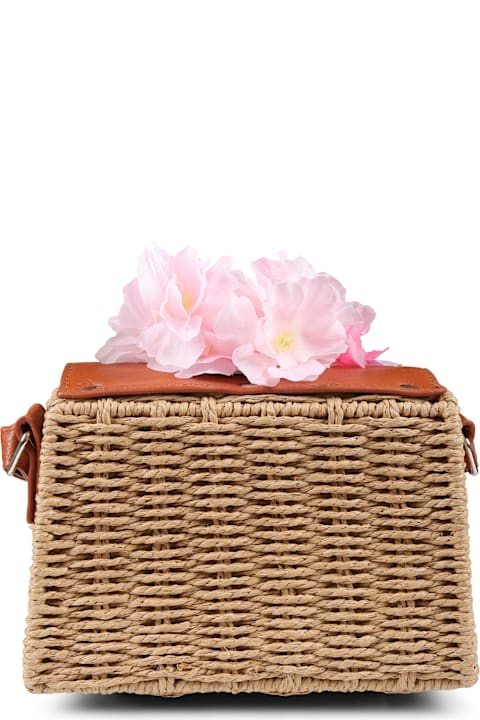 Accessories & Gifts for Girls Monnalisa Brown Bag For Girl With Peach Blossoms