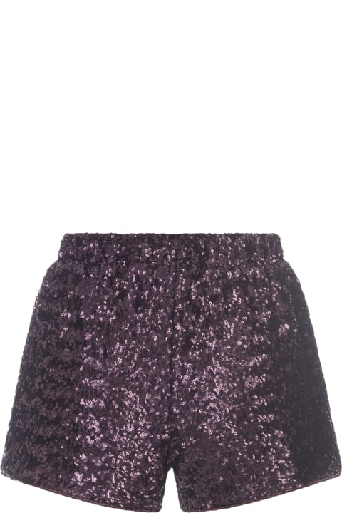 Oseree for Women Oseree Purple Sequins Shorts