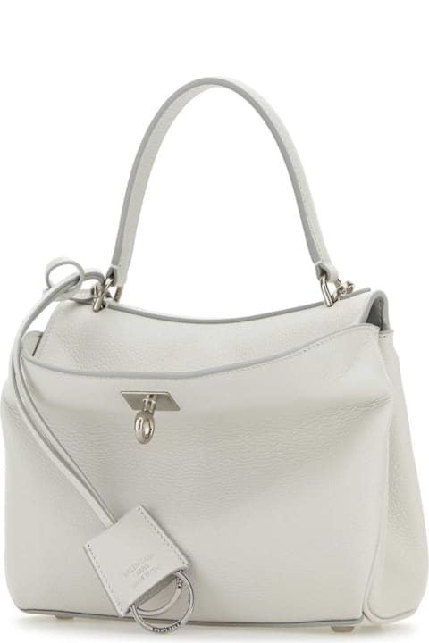 ウィメンズ新着アイテム Balenciaga White Leather Mini Rodeo Handbag