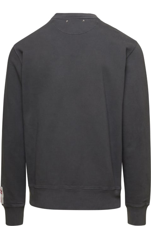 Golden M's Regular Sweatshirt Distressed Cotton Jersey With Logo