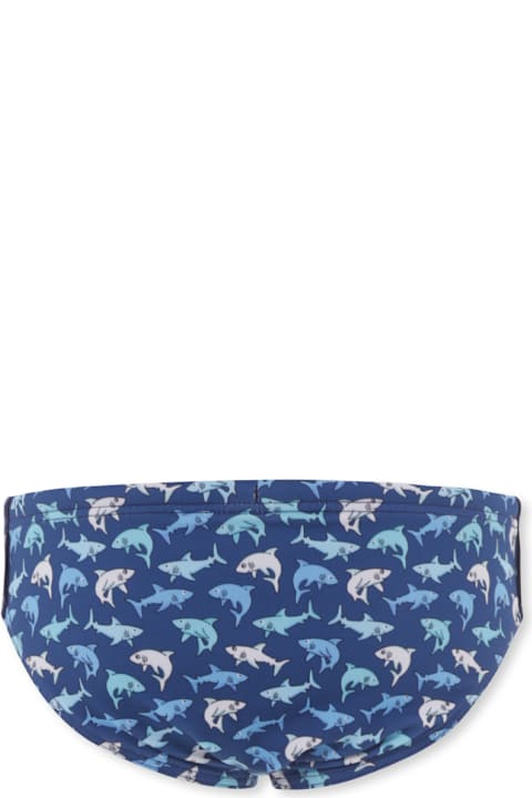 MC2 Saint Barth Swimwear for Boys MC2 Saint Barth Blue Swim Shorts For Boy With Shark