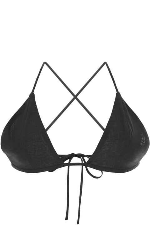 Philosophy di Lorenzo Serafini Underwear & Nightwear for Women Philosophy di Lorenzo Serafini Black Wool Blend Triangle Bra