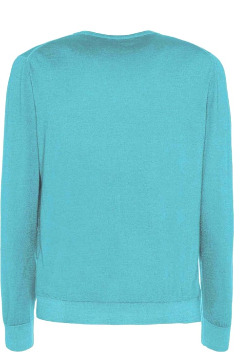 メンズ Maloのフリース＆ラウンジウェア Malo Light Blue Crew-neck Sweater