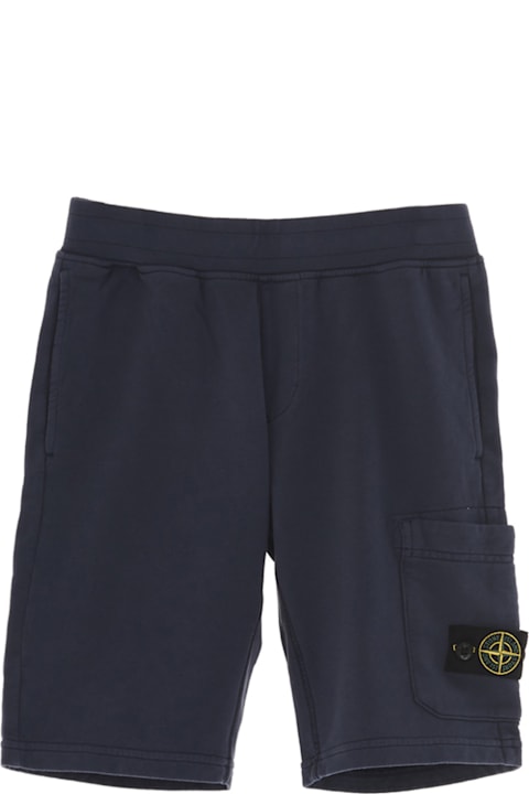 Homeware Stone Island Junior Cargo Badge Logo Bermuda Shorts