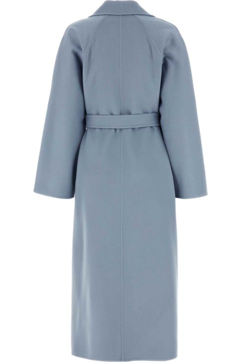 Coats & Jackets Sale for Women Max Mara Powder Blue Wool Blend Cadmio Coat