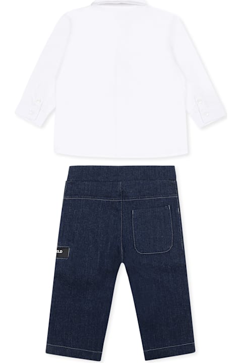 Karl Lagerfeld Kids Clothing for Baby Boys Karl Lagerfeld Kids Multicolor Suit For Baby Boy With Karl Lagerfeld