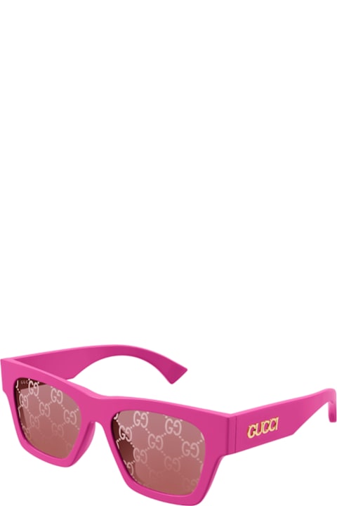 Gucci Eyewear لـ Kids Gucci Eyewear Gucci Gg1835s Linea Name Of Brand 004 Fuchsia Red Sunglasses