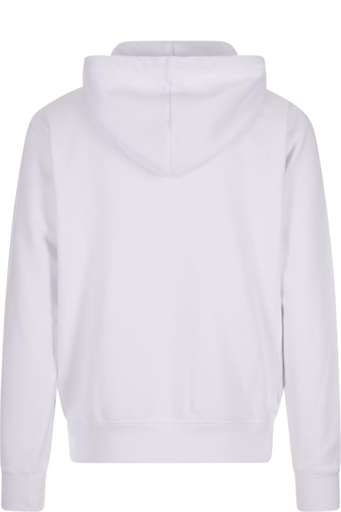 Dsquared2 Sweaters for Men Dsquared2 White Dsquared2 Cool Fit Zip Hoodie