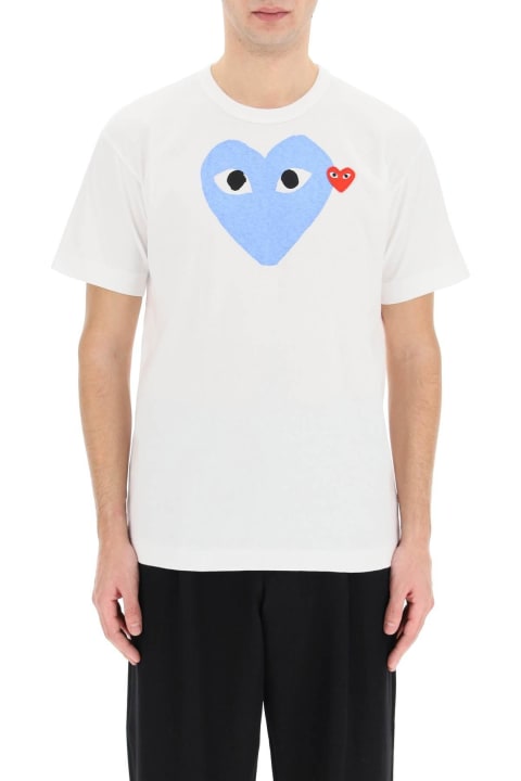 Comme des Garçons Play Topwear for Women Comme des Garçons Play Heart Print Crewneck T-shirt