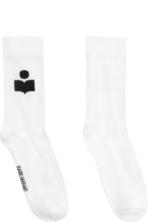 Isabel Marant Underwear for Men Isabel Marant Siloki Logo Cotton Blend Socks