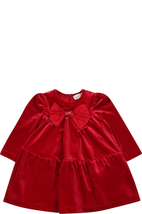 ベビーガールズ Monnalisaのウェア Monnalisa Red Dress For Girl With Bow