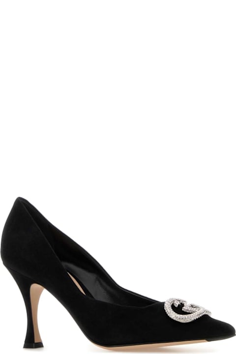 Gucci Black Suede Pumps