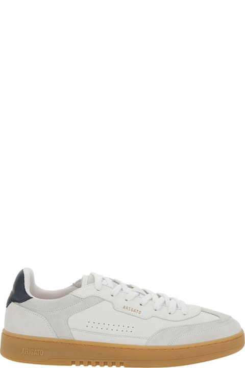 Homeware Axel Arigato 'dice T-toe' White Low Top Sneakers With Logo Patch On The Tongue And Logo Lettering On The Rear In Leather Man