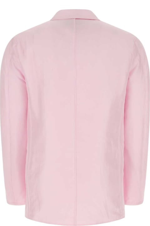 Fashion for Men Zegna Pastel Pink Silk Padded Blazer