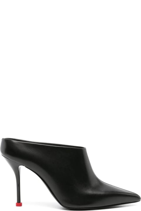 Alexander McQueen Sandals for Women Alexander McQueen Sandals With Thorn Pattern In Black/carmine Red