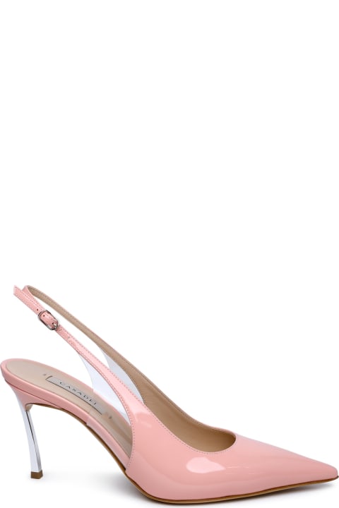Casadei High-Heeled Shoes for Women Casadei 'superblade' Tiffany Patent Leather Slingbacks