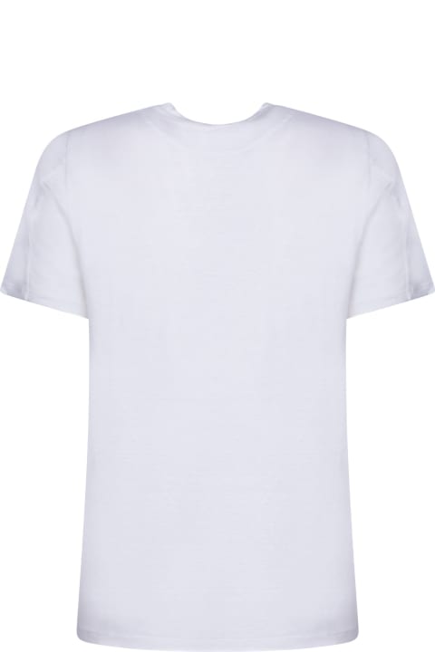 120% Lino Topwear for Men 120% Lino White Linen T-shirt