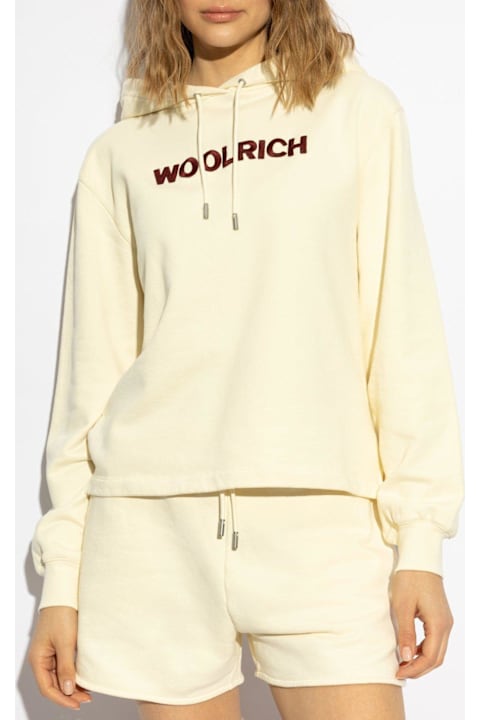 Woolrich for Women Woolrich Logo Embroidered Drawstring Hoodie