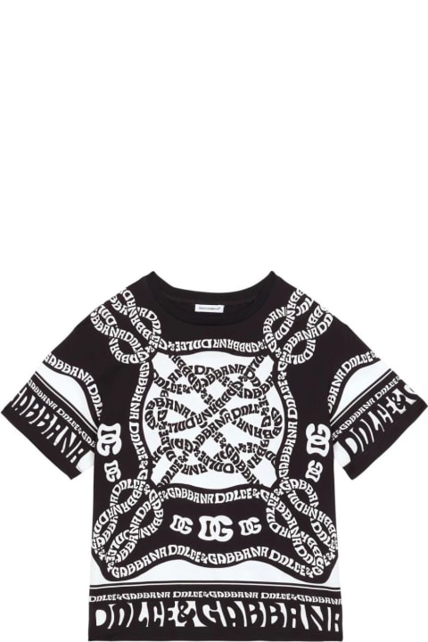 Dolce & Gabbana for Boys Dolce & Gabbana Marina Print Jersey T-shirt