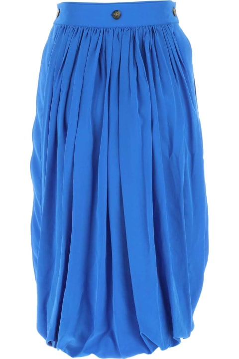 Quira Skirts for Women Quira Light-blue Crepe Flip It Up Skirt