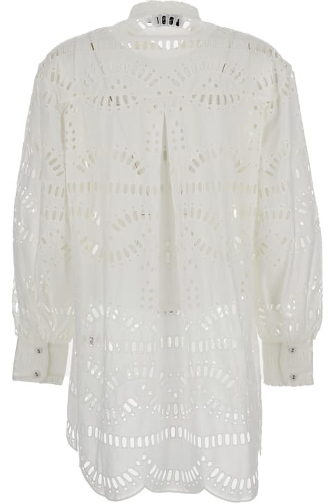 Charo Ruiz Topwear for Women Charo Ruiz White 'jeky' Blouse With Cut-out Detail In Cotton Woman