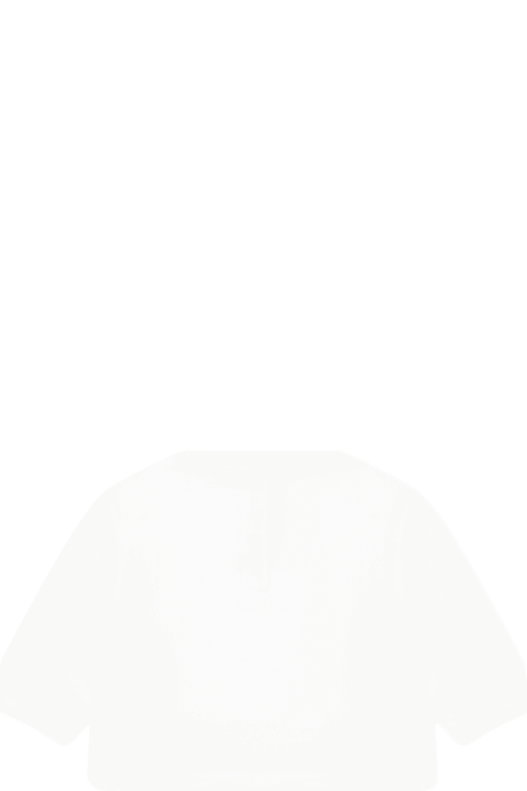 Balmain Sweaters & Sweatshirts for Baby Girls Balmain White Sweatshirt For Baby Girl With Logo