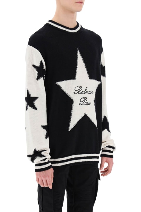Balmain Men Balmain Sweater With Star Motif