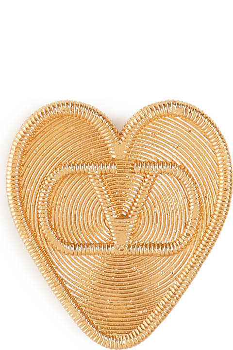Valentino Garavani Jewelry for Women Valentino Garavani Small Metal Brooch With Logo