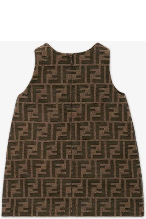 Fendi لـ رُضع بنات Fendi Fendi Kids Dresses Brown