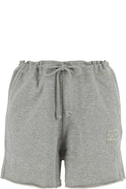 Ganni Pants & Shorts for Women Ganni Grey Cotton Shorts