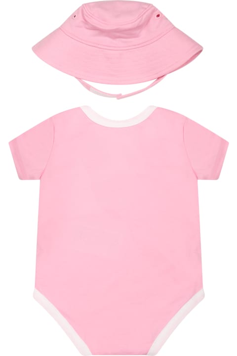 Bodysuits & Sets for Baby Girls Nike Pink Set For Baby Girl With Iconic Swoosh