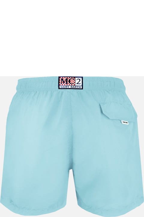 MC2 Saint Barth Swimwear for Men MC2 Saint Barth Man Light Blue Swim Shorts | Pantone Special Edition