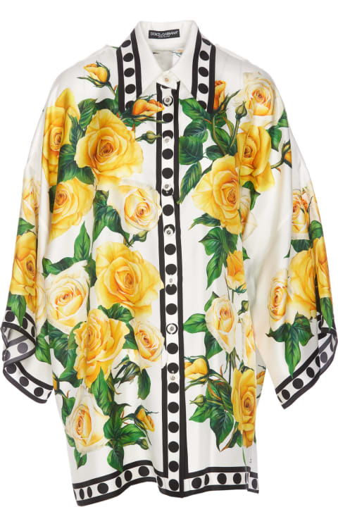 Dolce & Gabbana Topwear for Women Dolce & Gabbana Silk Kaftan-style Shirt