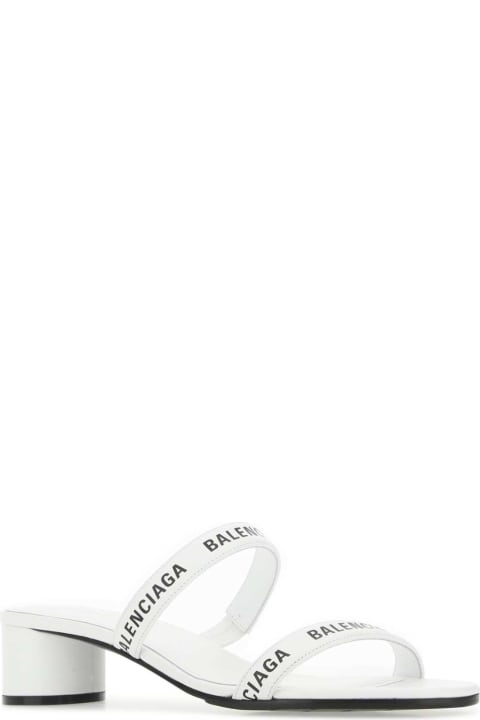 Shoes Sale for Women Balenciaga White Leather Mules