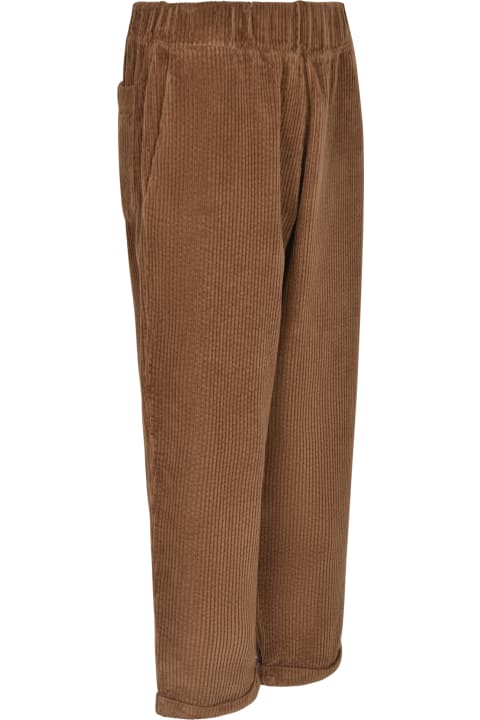 Elastic Waist Cropped Corduroy Trousers
