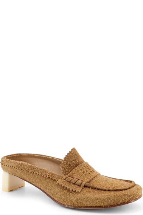 MM6 Maison Margiela Suede Sandals With Iconic Engraved Logo