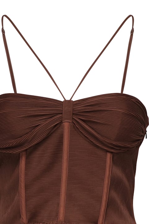 Pinko Dresses for Women Pinko Pleated Jersey Bustier Dress