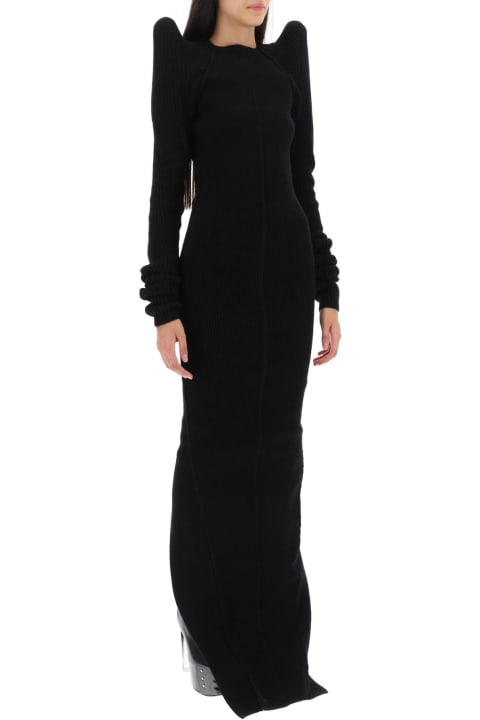 Dresses for Women Rick Owens Tec Maxi Dress With Pointed Shoulders