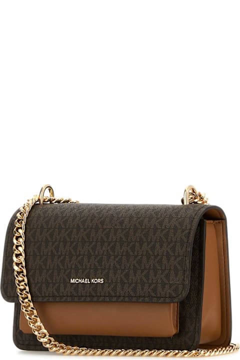 أدوات منزلية Michael Kors Printed Canvas And Leather Claire Shoulder Bag